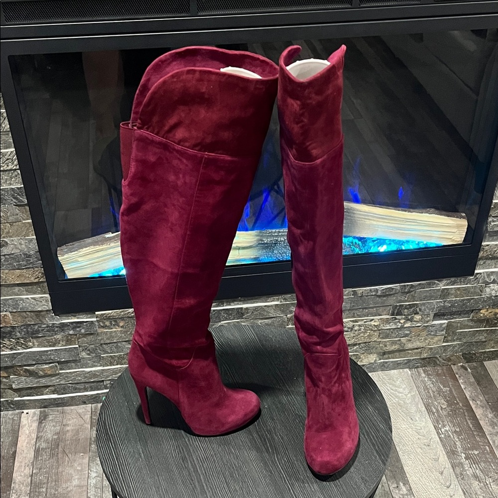 Aldo Rich Red Over-the-Knee Boots
